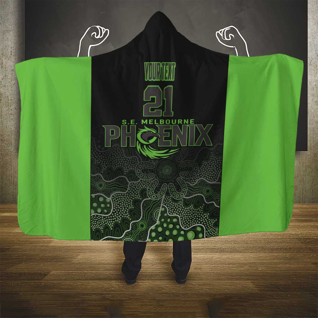 Basketball Custom South East Melbourne Hooded Blanket Simple Australian Dot Art - Aussie Hoodie