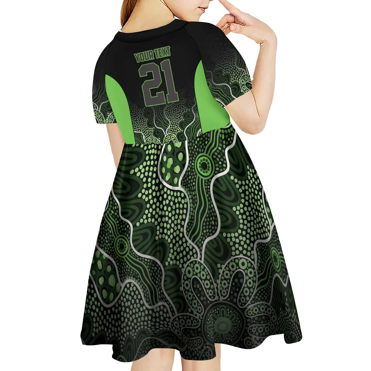 Basketball Custom South East Melbourne Kid Short Sleeve Dress Simple Australian Dot Art - Aussie Hoodie