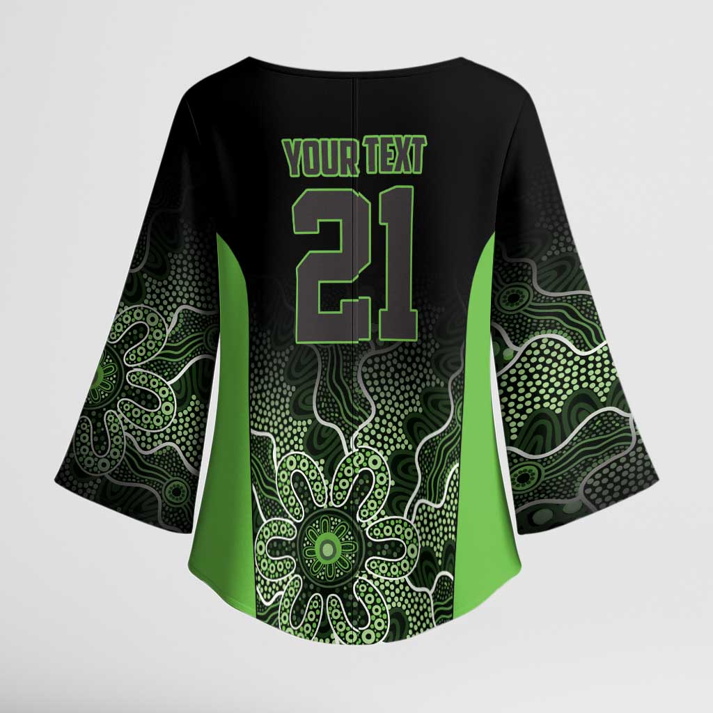 Basketball Custom South East Melbourne Kimono Sleeve Blouse Simple Australian Dot Art - Aussie Hoodie