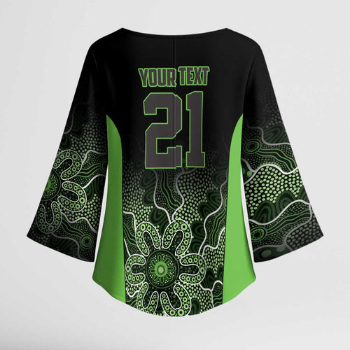 Basketball Custom South East Melbourne Kimono Sleeve Blouse Simple Australian Dot Art - Aussie Hoodie