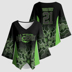 Basketball Custom South East Melbourne Kimono Sleeve Blouse Simple Australian Dot Art - Aussie Hoodie