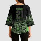 Basketball Custom South East Melbourne Kimono Sleeve Blouse Simple Australian Dot Art - Aussie Hoodie