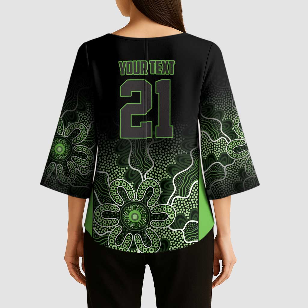 Basketball Custom South East Melbourne Kimono Sleeve Blouse Simple Australian Dot Art - Aussie Hoodie