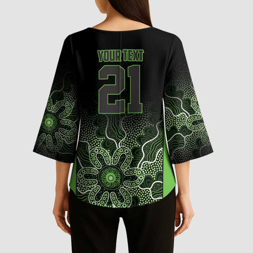 Basketball Custom South East Melbourne Kimono Sleeve Blouse Simple Australian Dot Art - Aussie Hoodie