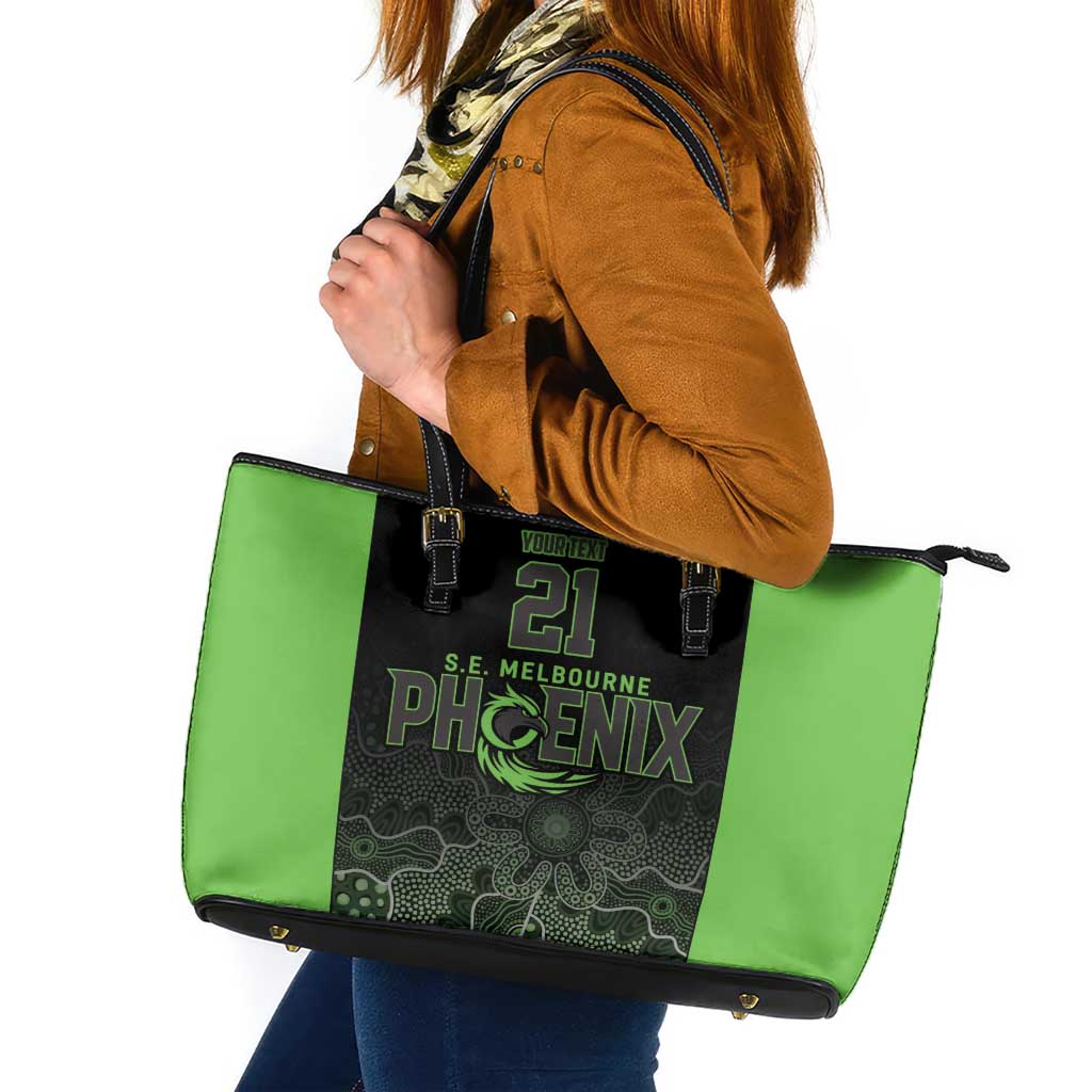 Basketball Custom South East Melbourne Leather Tote Bag Simple Australian Dot Art - Aussie Hoodie