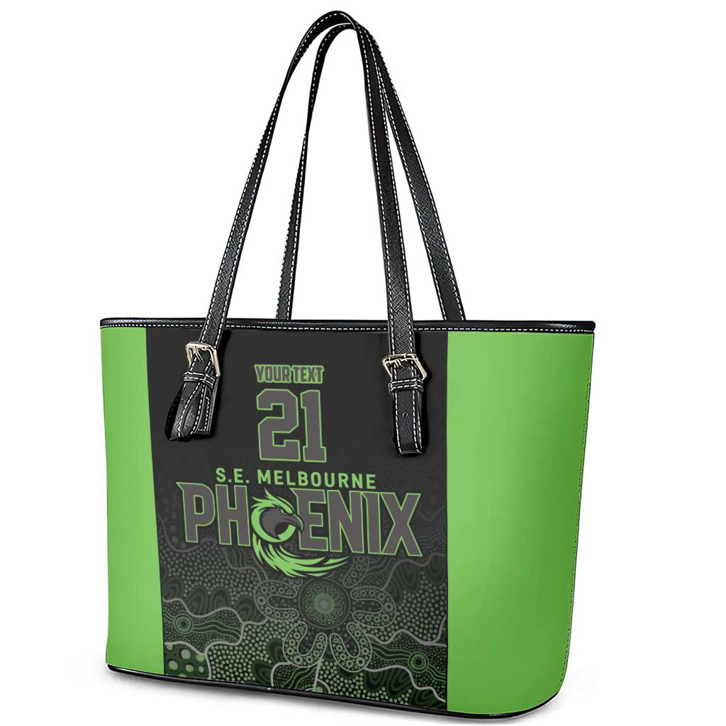 Basketball Custom South East Melbourne Leather Tote Bag Simple Australian Dot Art - Aussie Hoodie