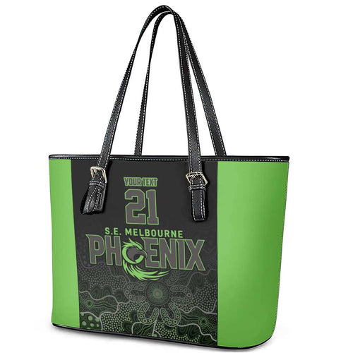Basketball Custom South East Melbourne Leather Tote Bag Simple Australian Dot Art - Aussie Hoodie