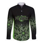 Basketball Custom South East Melbourne Long Sleeve Button Shirt Simple Australian Dot Art - Aussie Hoodie