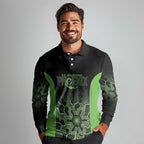 Basketball Custom South East Melbourne Long Sleeve Polo Shirt Simple Australian Dot Art - Aussie Hoodie