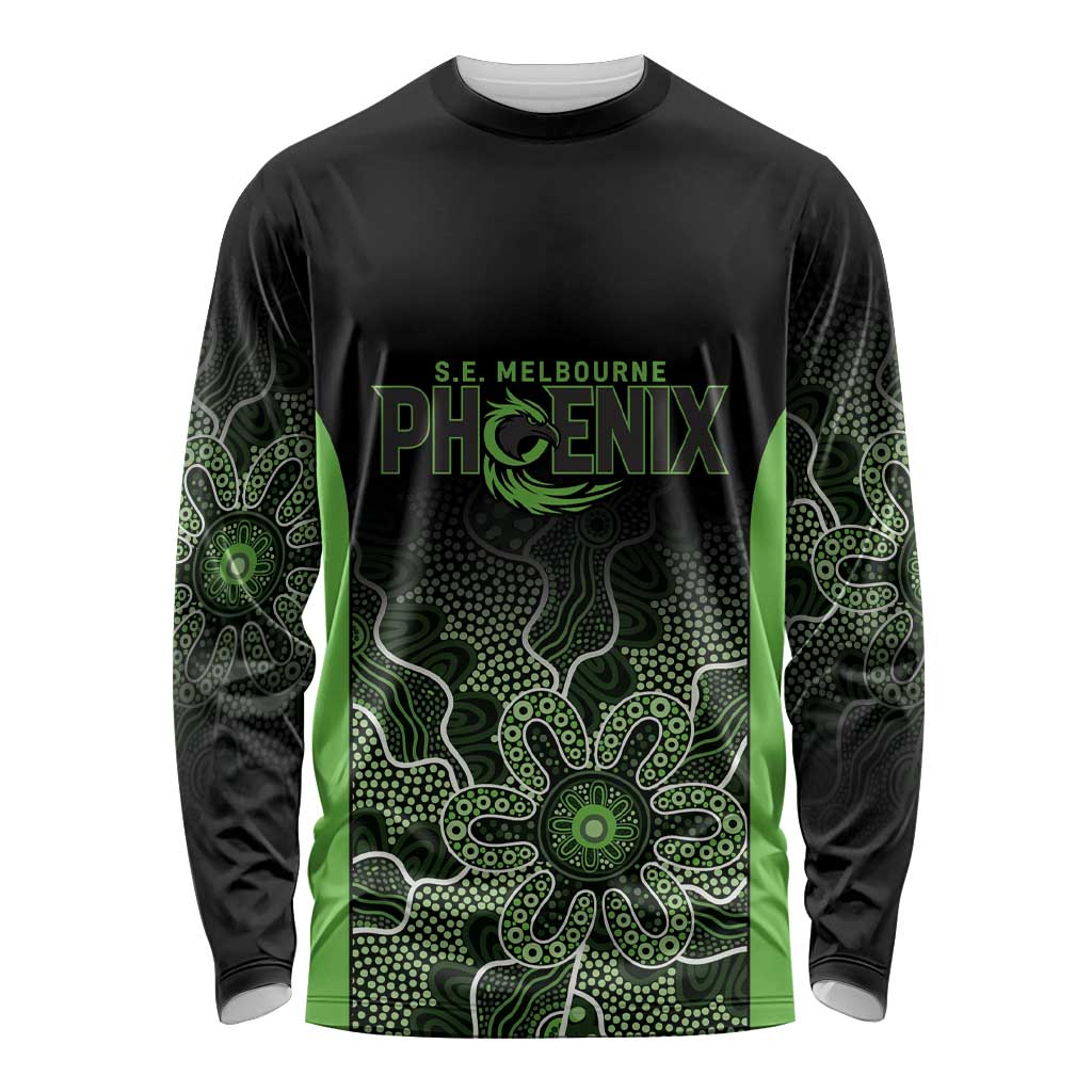 Basketball Custom South East Melbourne Long Sleeve Shirt Simple Australian Dot Art - Aussie Hoodie