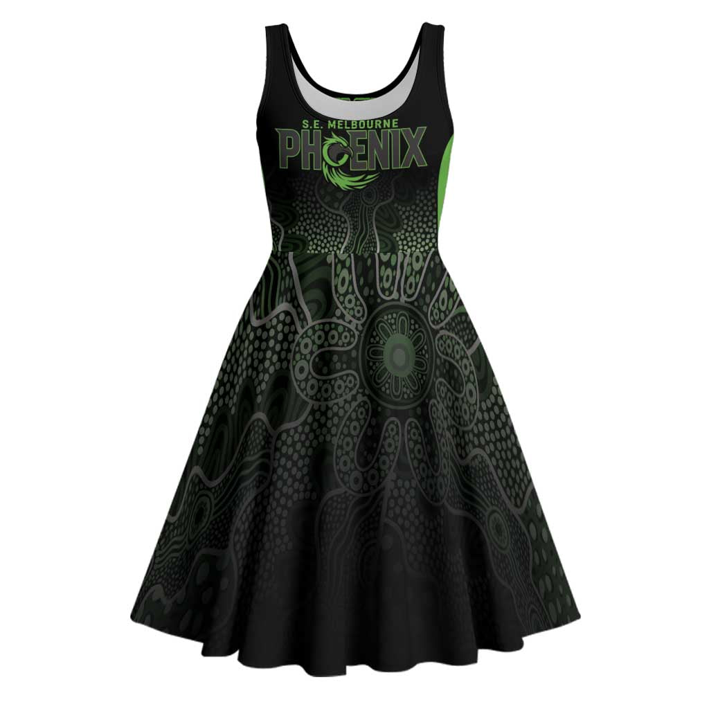 Basketball Custom South East Melbourne Midi Dress Simple Australian Dot Art - Aussie Hoodie