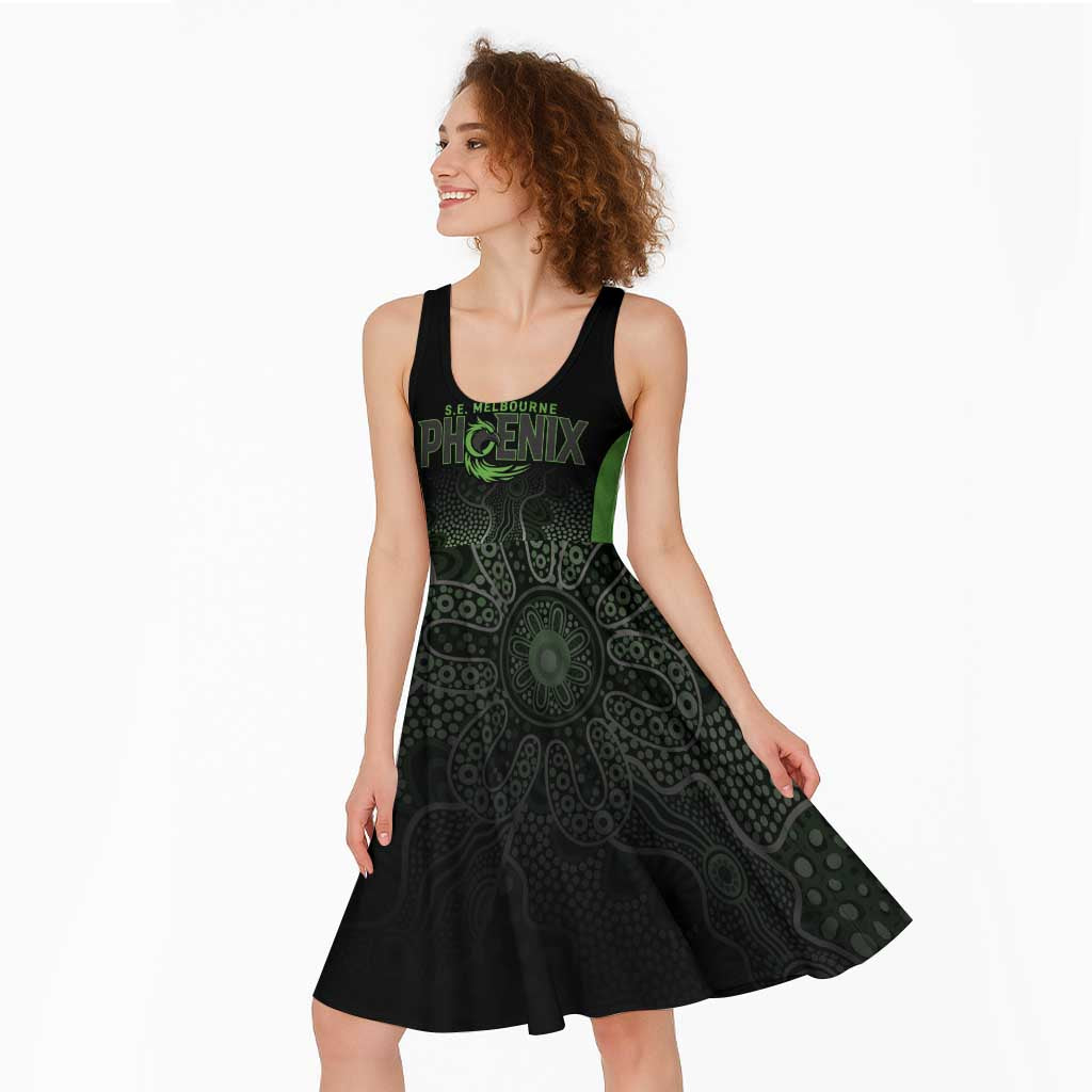 Basketball Custom South East Melbourne Midi Dress Simple Australian Dot Art - Aussie Hoodie