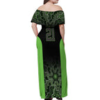 Basketball Custom South East Melbourne Off Shoulder Maxi Dress Simple Australian Dot Art - Aussie Hoodie