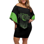 Basketball Custom South East Melbourne Off Shoulder Short Dress Simple Australian Dot Art - Aussie Hoodie