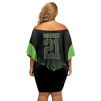 Basketball Custom South East Melbourne Off Shoulder Short Dress Simple Australian Dot Art - Aussie Hoodie