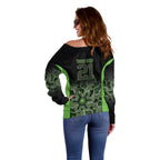 Basketball Custom South East Melbourne Off Shoulder Sweater Simple Australian Dot Art - Aussie Hoodie