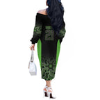Basketball Custom South East Melbourne Off The Shoulder Long Sleeve Dress Simple Australian Dot Art - Aussie Hoodie