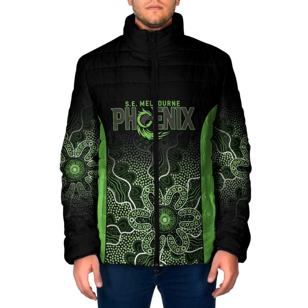 Basketball Custom South East Melbourne Padded Jacket Simple Australian Dot Art - Aussie Hoodie