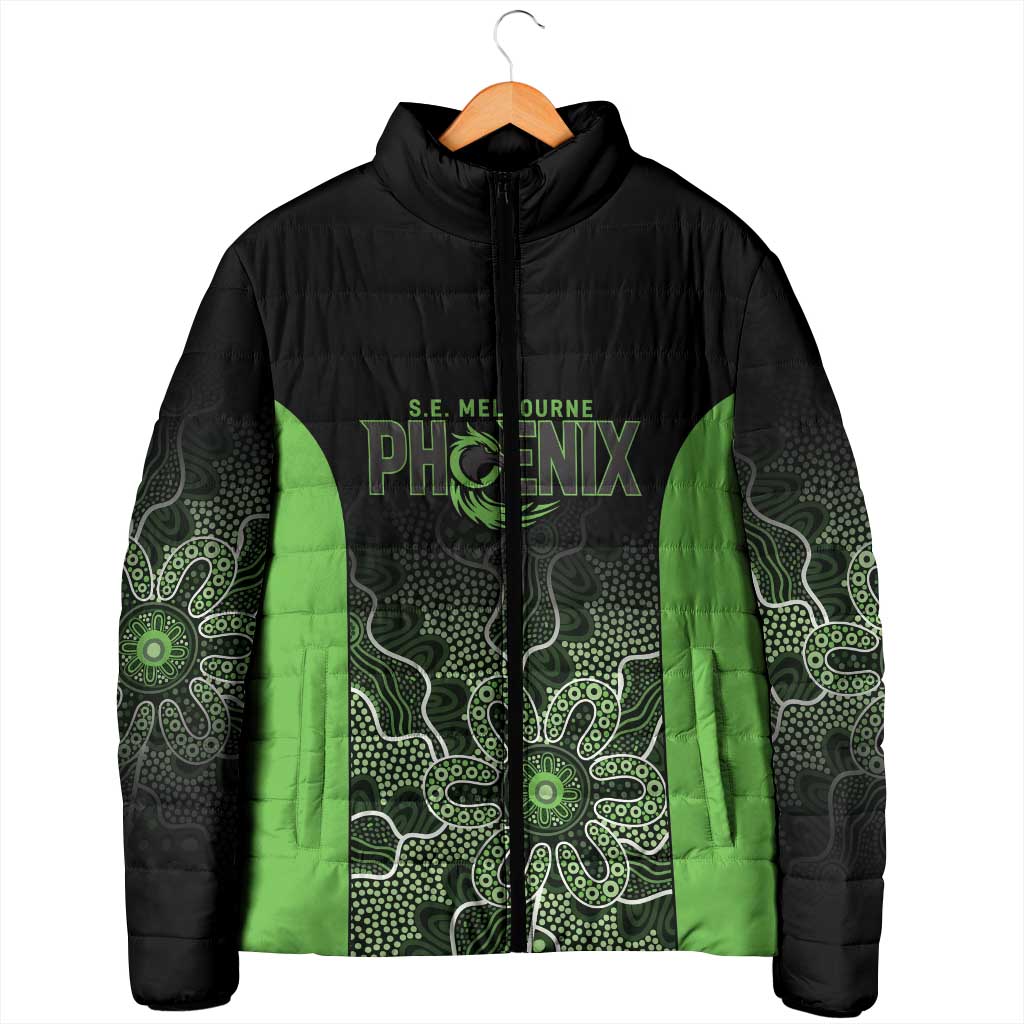 Basketball Custom South East Melbourne Padded Jacket Simple Australian Dot Art - Aussie Hoodie