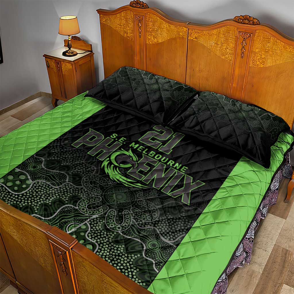 Basketball Custom South East Melbourne Quilt Bed Set Simple Australian Dot Art - Aussie Hoodie