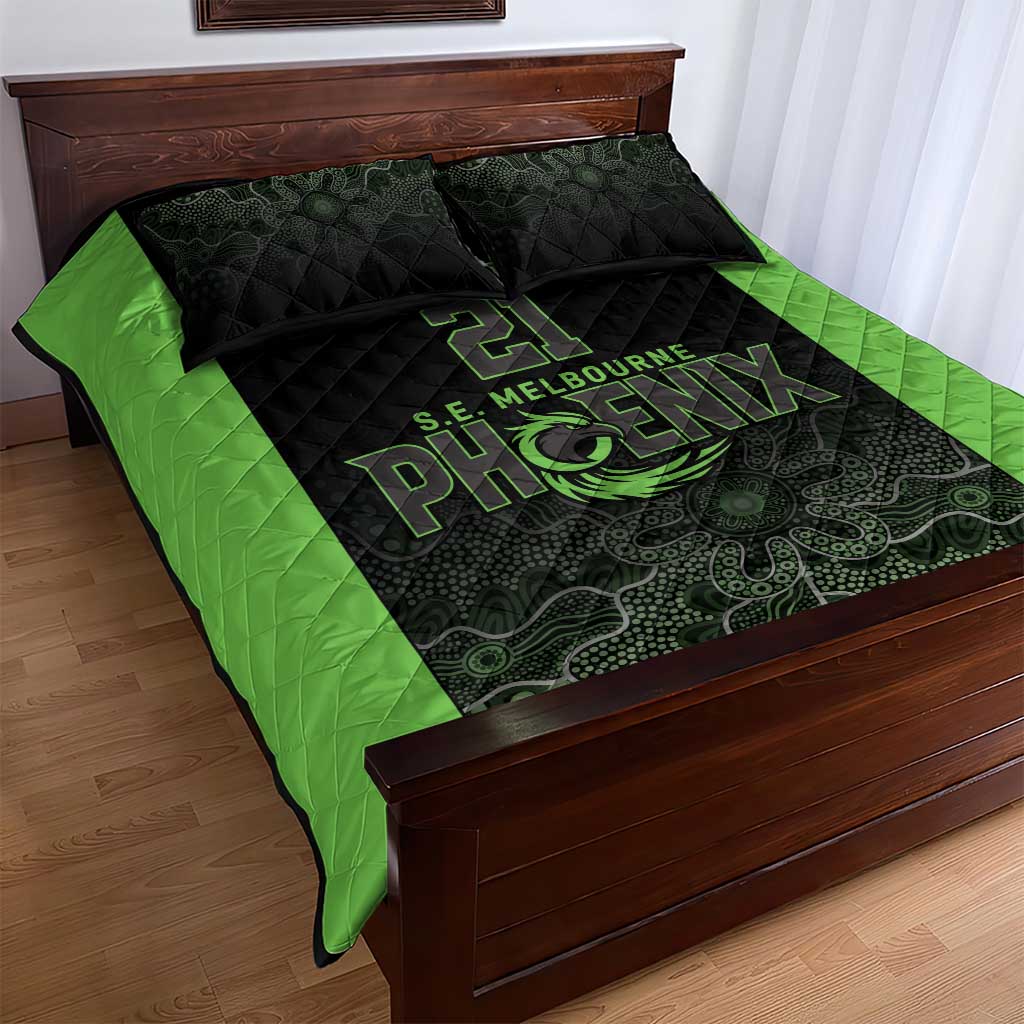 Basketball Custom South East Melbourne Quilt Bed Set Simple Australian Dot Art - Aussie Hoodie