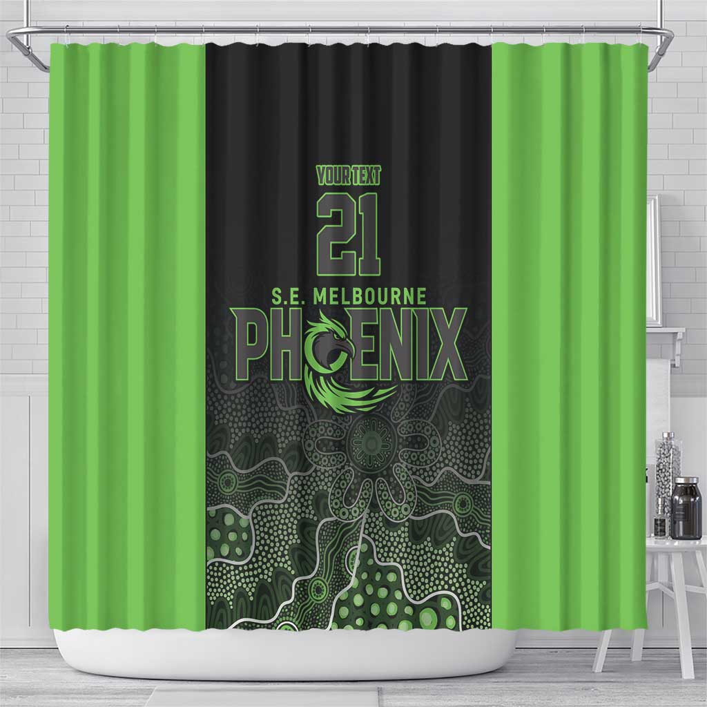 Basketball Custom South East Melbourne Shower Curtain Simple Australian Dot Art - Aussie Hoodie