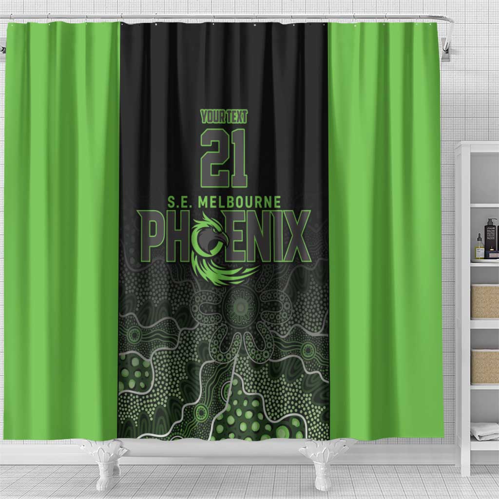 Basketball Custom South East Melbourne Shower Curtain Simple Australian Dot Art - Aussie Hoodie