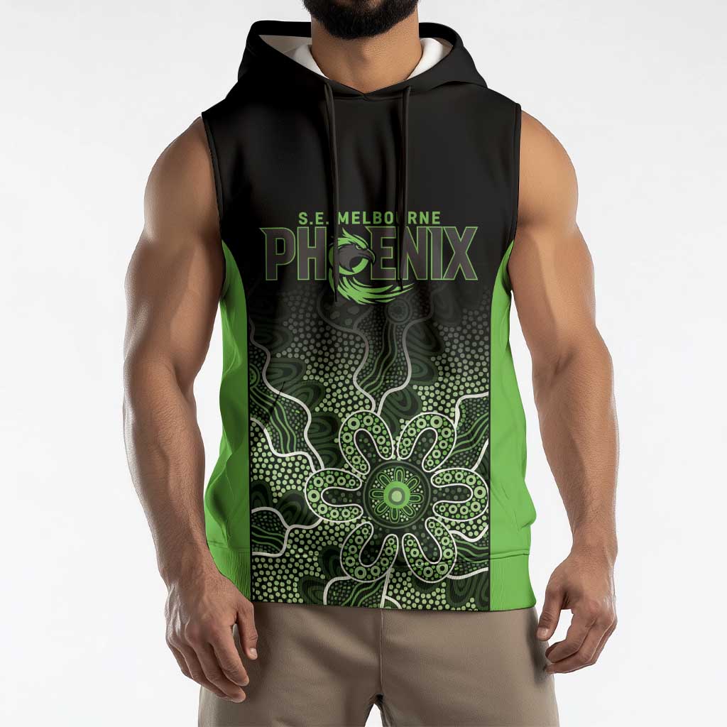 Basketball Custom South East Melbourne Sleeveless Hoodie Simple Australian Dot Art - Aussie Hoodie