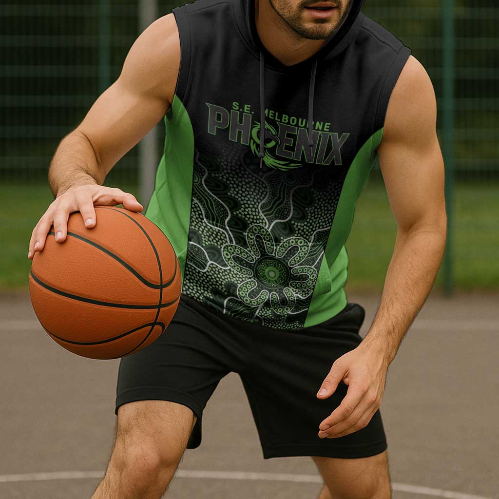 Basketball Custom South East Melbourne Sleeveless Hoodie Simple Australian Dot Art - Aussie Hoodie