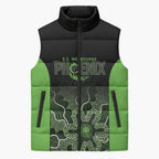 Basketball Custom South East Melbourne Sleeveless Puffer Jacket Simple Australian Dot Art - Aussie Hoodie