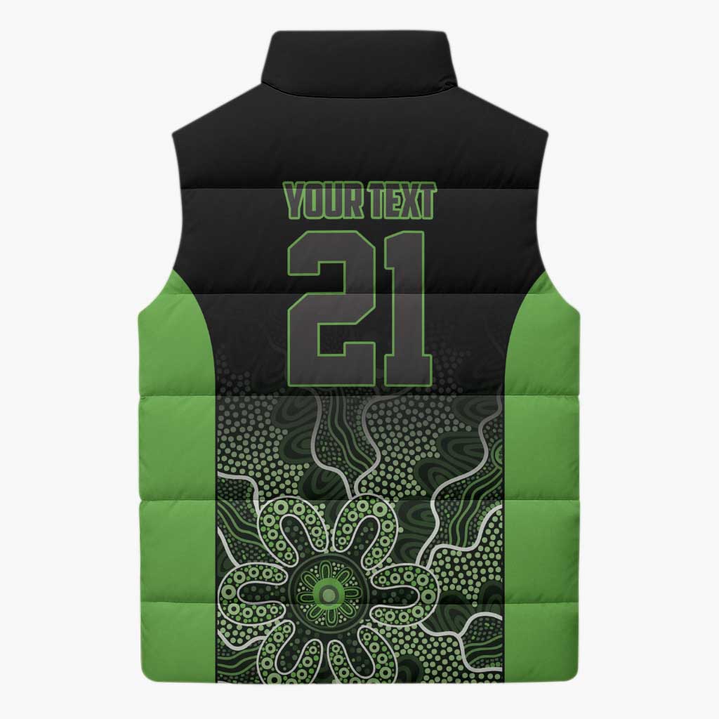 Basketball Custom South East Melbourne Sleeveless Puffer Jacket Simple Australian Dot Art - Aussie Hoodie