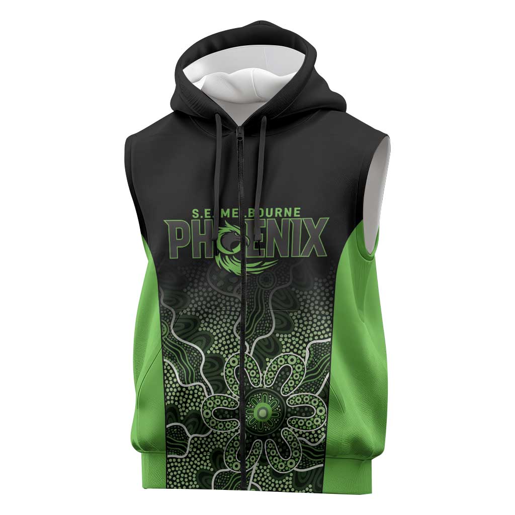 Basketball Custom South East Melbourne Sleeveless Zip Hoodie Simple Australian Dot Art LT9