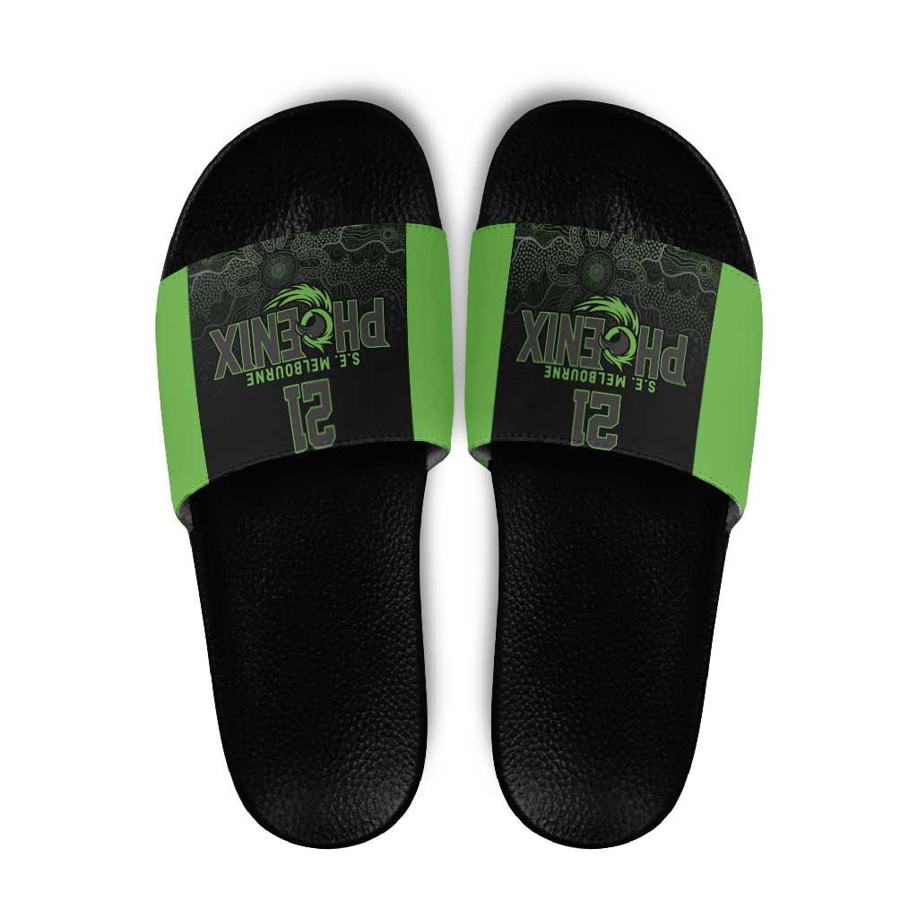 Basketball Custom South East Melbourne Slide Sandals Simple Australian Dot Art - Aussie Hoodie