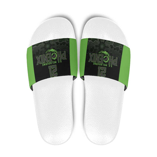 Basketball Custom South East Melbourne Slide Sandals Simple Australian Dot Art - Aussie Hoodie