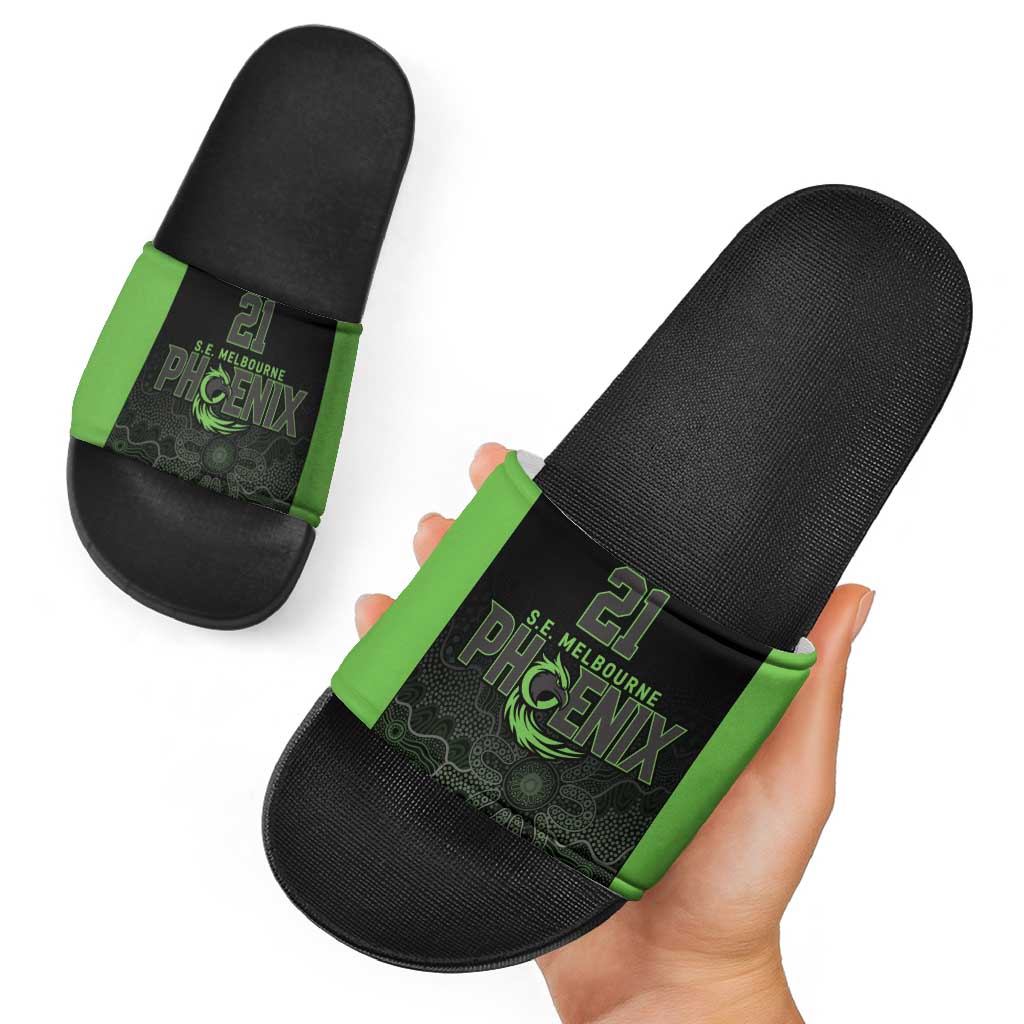 Basketball Custom South East Melbourne Slide Sandals Simple Australian Dot Art - Aussie Hoodie