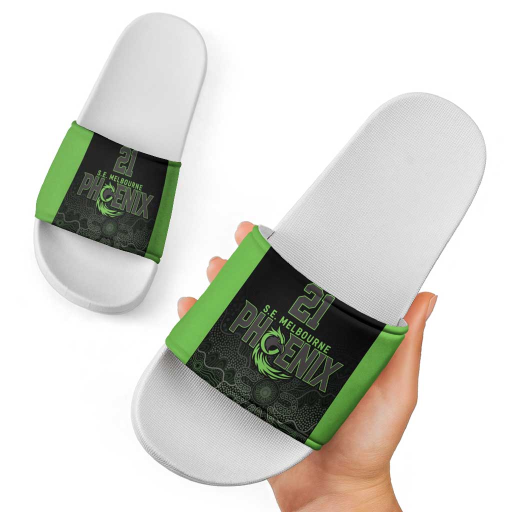 Basketball Custom South East Melbourne Slide Sandals Simple Australian Dot Art - Aussie Hoodie
