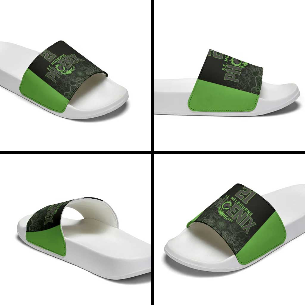 Basketball Custom South East Melbourne Slide Sandals Simple Australian Dot Art - Aussie Hoodie