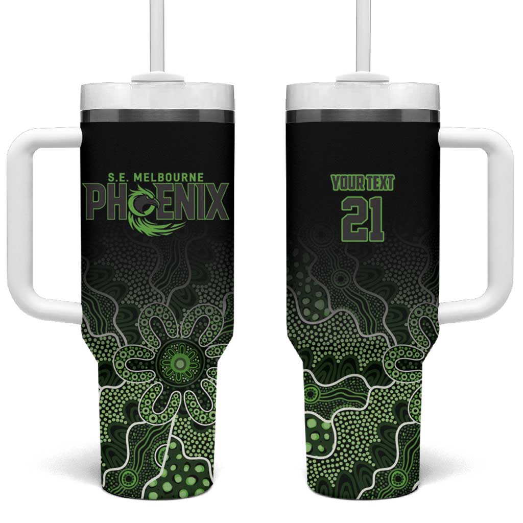 Basketball Custom South East Melbourne Tumbler With Handle Simple Australian Dot Art - Aussie Hoodie