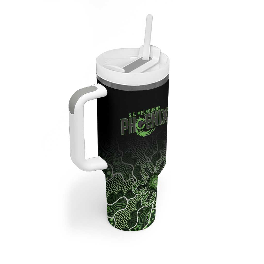 Basketball Custom South East Melbourne Tumbler With Handle Simple Australian Dot Art - Aussie Hoodie