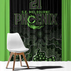 Basketball Custom South East Melbourne Window Curtain Simple Australian Dot Art - Aussie Hoodie