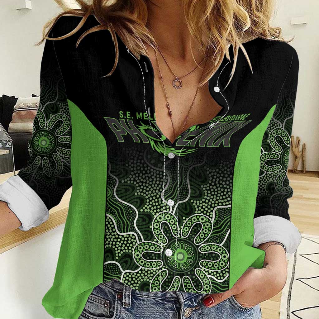 Basketball Custom South East Melbourne Women Casual Shirt Simple Australian Dot Art - Aussie Hoodie