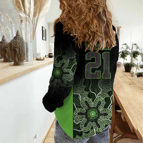 Basketball Custom South East Melbourne Women Casual Shirt Simple Australian Dot Art - Aussie Hoodie