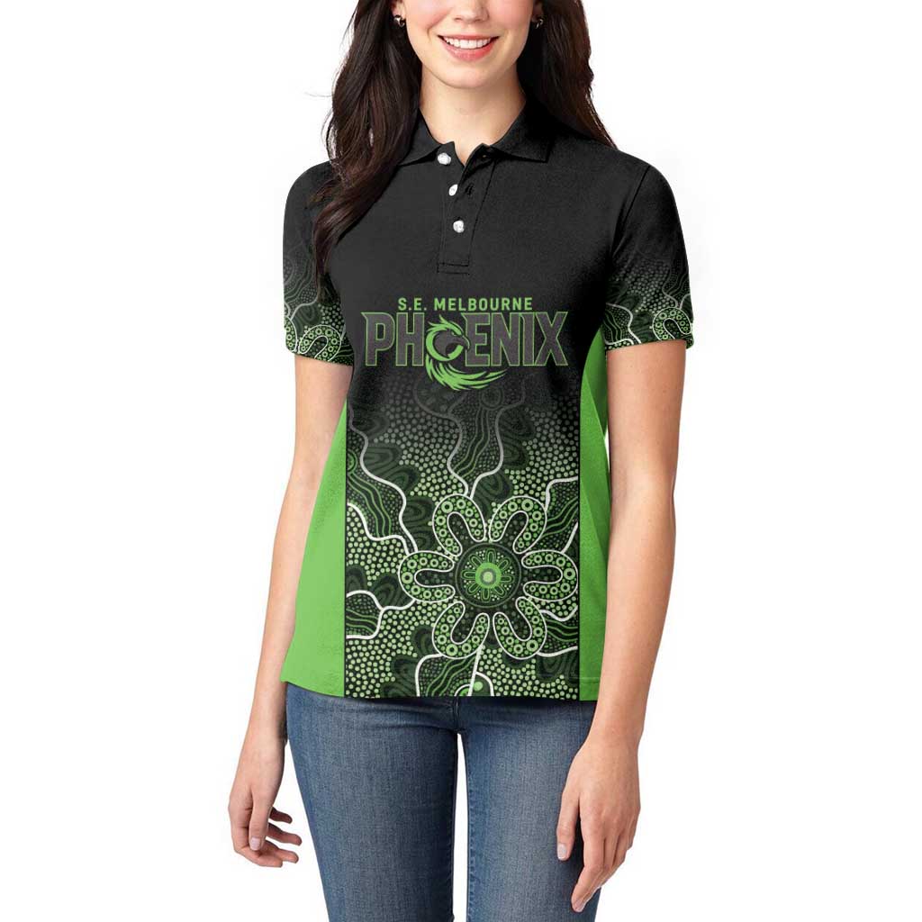 Basketball Custom South East Melbourne Women Polo Shirt Simple Australian Dot Art - Aussie Hoodie