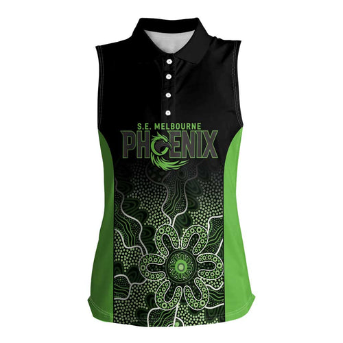 Basketball Custom South East Melbourne Women Sleeveless Polo Shirt Simple Australian Dot Art - Aussie Hoodie