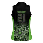 Basketball Custom South East Melbourne Women Sleeveless Polo Shirt Simple Australian Dot Art - Aussie Hoodie