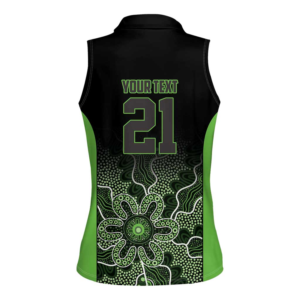 Basketball Custom South East Melbourne Women Sleeveless Polo Shirt Simple Australian Dot Art - Aussie Hoodie