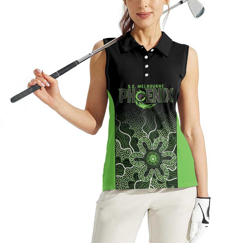 Basketball Custom South East Melbourne Women Sleeveless Polo Shirt Simple Australian Dot Art - Aussie Hoodie