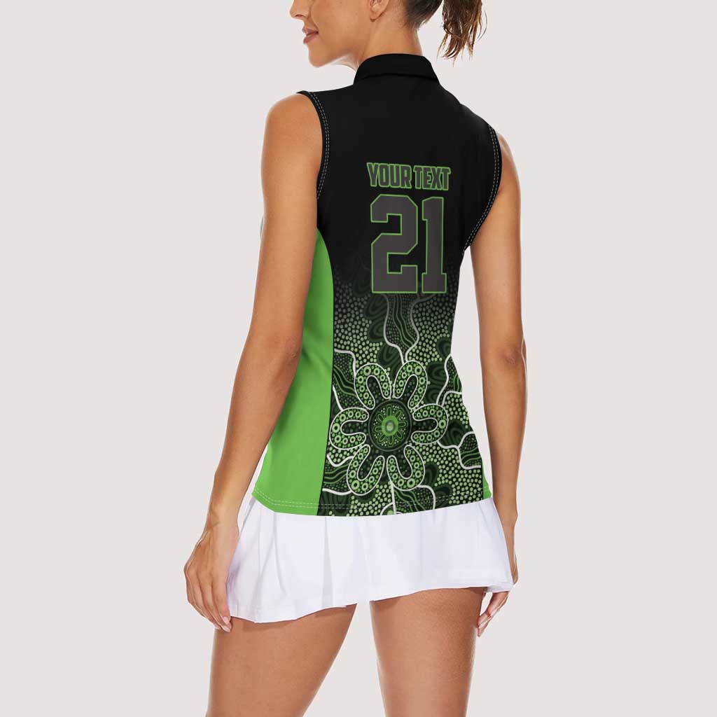 Basketball Custom South East Melbourne Women Sleeveless Polo Shirt Simple Australian Dot Art - Aussie Hoodie