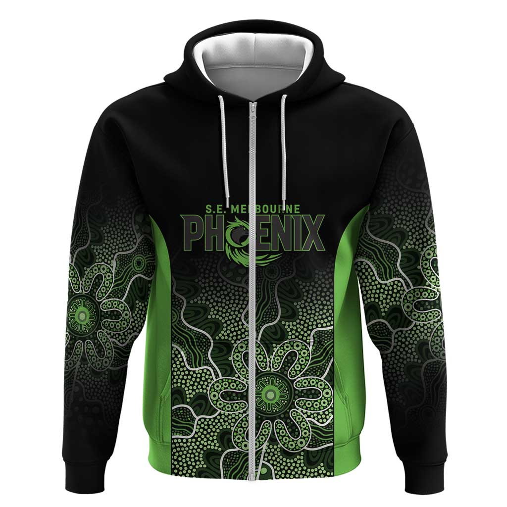 Basketball Custom South East Melbourne Zip Hoodie Simple Australian Dot Art - Aussie Hoodie