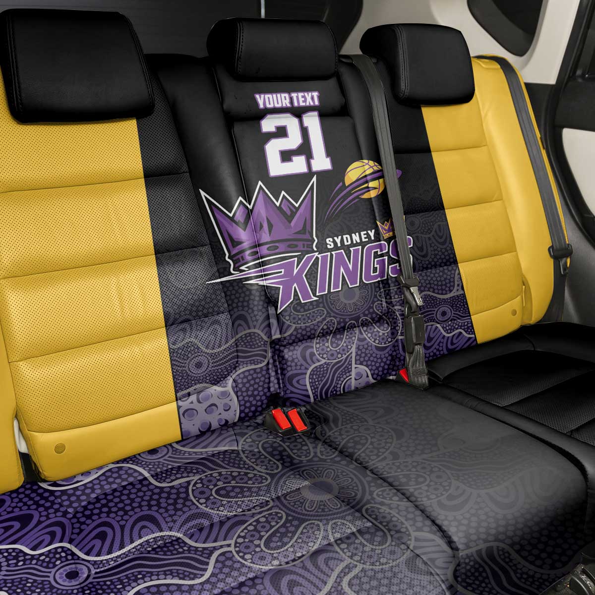 Basketball Custom Sydney Back Car Seat Cover Simple Australian Dot Art - Aussie Hoodie